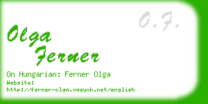 olga ferner business card